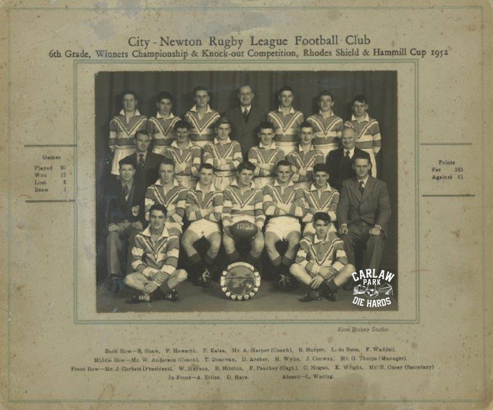 City Newton Rugby League 6th Grade Team 1952